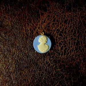 Vintage Porcelain Necklace Pendant